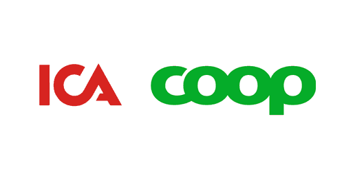 Ica och Coop logotyper